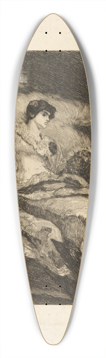Max Klinger - Die Balldame 39.3 inch art pintail longboard deck