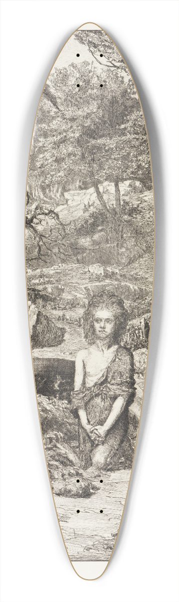 Max Klinger - Simplicius am Grabe des Einsiedlers (Intermezzi, Opus IV, Blatt 8) 39.3 inch art pintail longboard deck