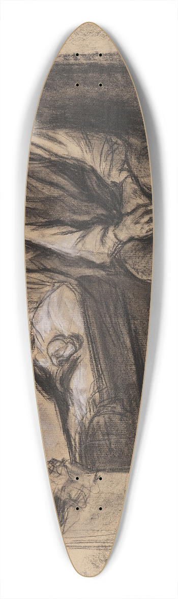 Max Liebermann - Bauer an der Wiege  Der Witwer 39.3 inch art pintail longboard deck