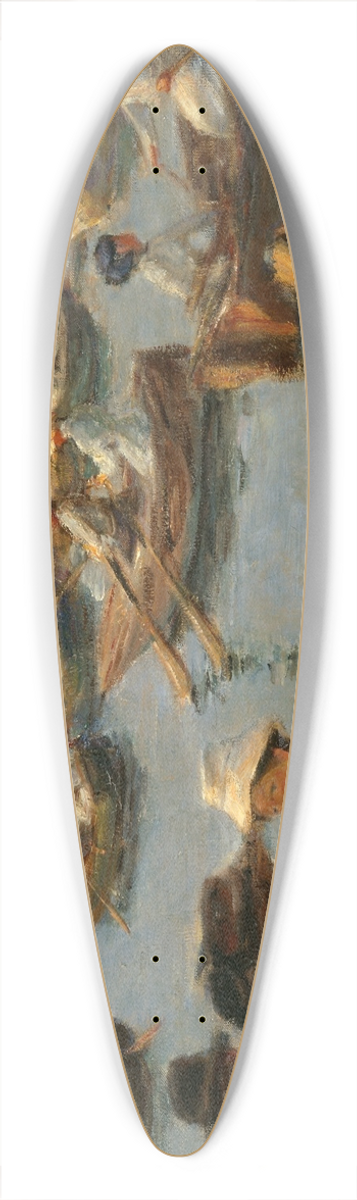 Max Liebermann - On the Alster in Hamburg 39.3 inch art pintail longboard deck