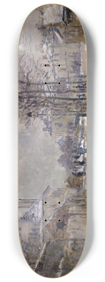 Claude Monet - The Snow-Covered Boulevard De Pontoise In Argenteuil 8.25 inch art skate deck