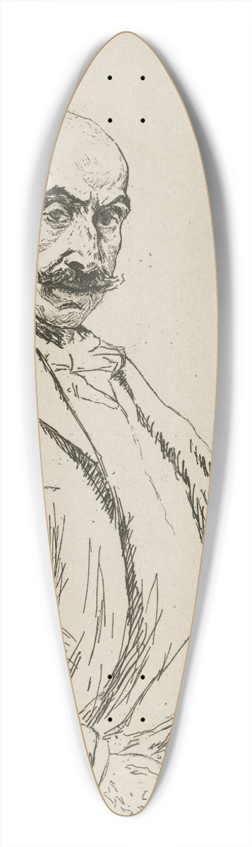 Max Liebermann - Self-Portrait 39.3 inch art pintail longboard deck