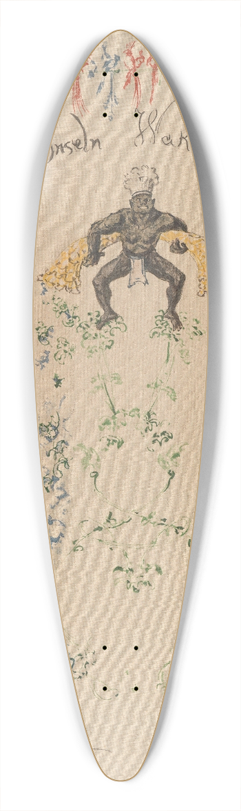 Max Slevogt - Die Inseln Wak Wak 39.3 inch art pintail longboard deck