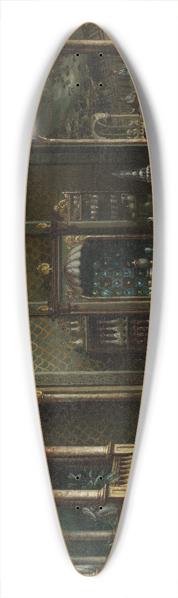 Megerdich Jivanian - A Coffee House in Tophane 39.3 inch art pintail longboard deck