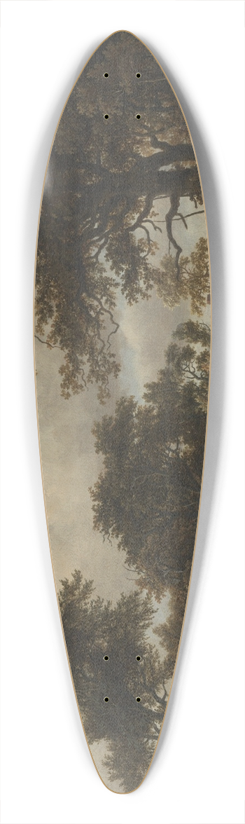 Meindert Hobbema - Wooded Landscape with Cottage and Horseman 39.3 inch art pintail longboard deck