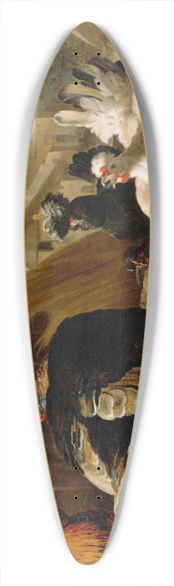 Melchior d'Hondecoeter - Poultry Yard 39.3 inch art pintail longboard deck