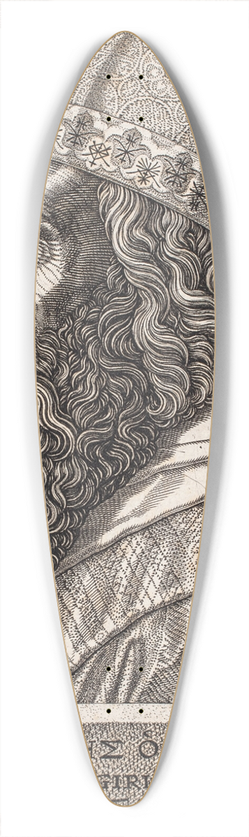 Melchior Lorck - Aristotle, Half Lenght Portrait, Profile Toward The Left 39.3 inch art pintail longboard deck