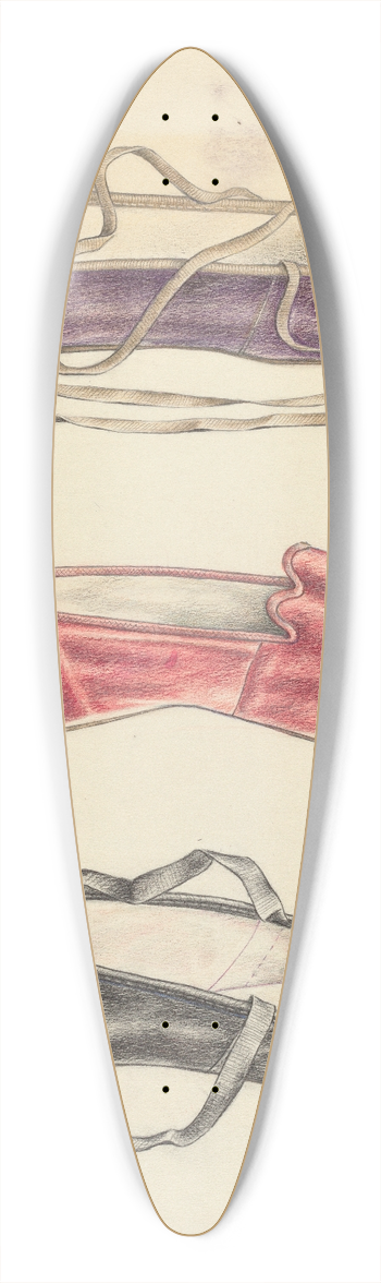Melita Hofmann - Slippers 39.3 inch art pintail longboard deck