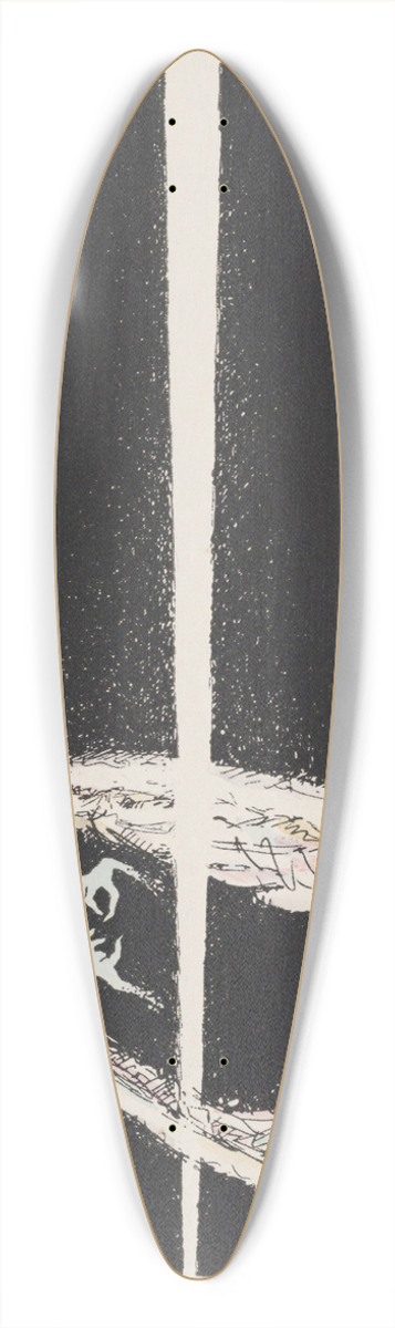 Menachem Birnbaum - Chad Gadjo Pl. 4 39.3 inch art pintail longboard deck
