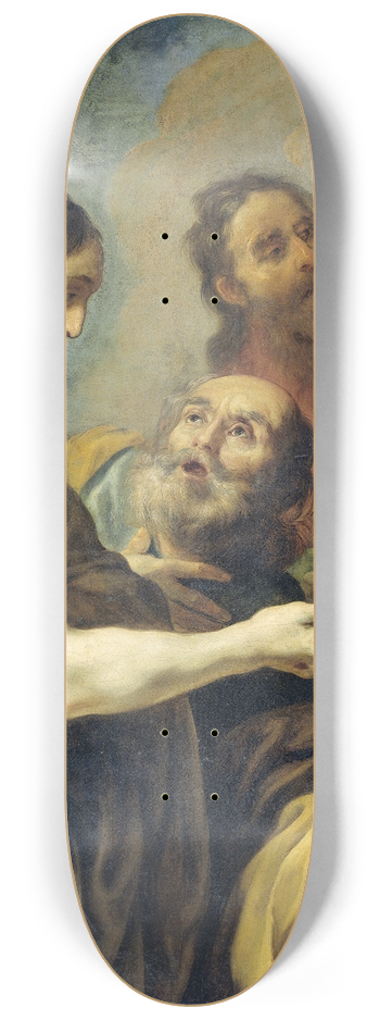 Claude Vignon - Christ Instructs Peter to Feed My Sheep 8.25 inch art skate deck