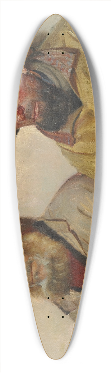 Michael Ancher - Interir med to fiskere 39.3 inch art pintail longboard deck