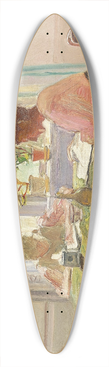 Michael Ancher - Lektielsning ved vinduet 39.3 inch art pintail longboard deck
