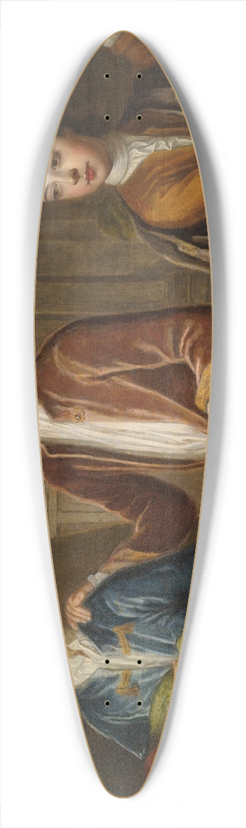 Michael Dahl - Portrait of three young gentlemen 39.3 inch art pintail longboard deck