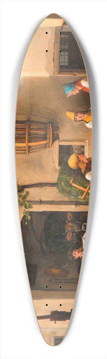 Michael Neder - Die Ankunft vom Felde 39.3 inch art pintail longboard deck
