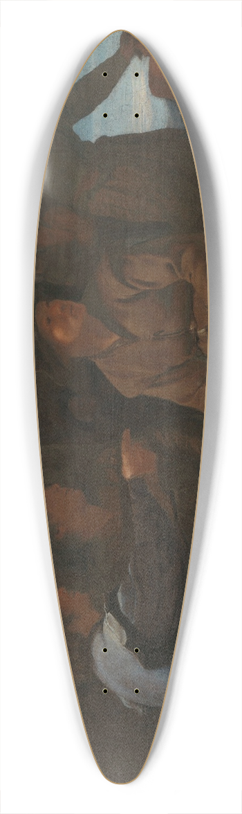 Michael Sweerts - The Card Players 39.3 inch art pintail longboard deck