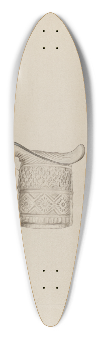 Michael Trekur - Glass Hat 39.3 inch art pintail longboard deck