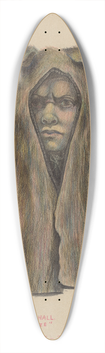 Michael Trekur - Head Dress 39.3 inch art pintail longboard deck