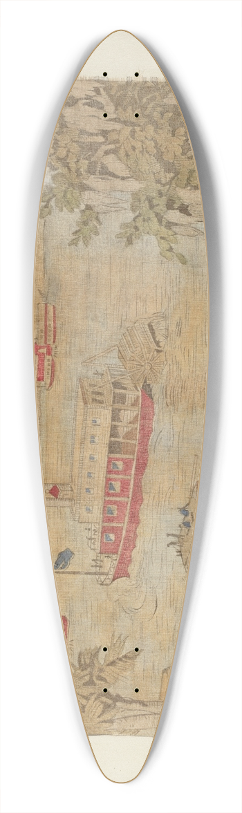 Michael Trekur - Printed Cotton 39.3 inch art pintail longboard deck