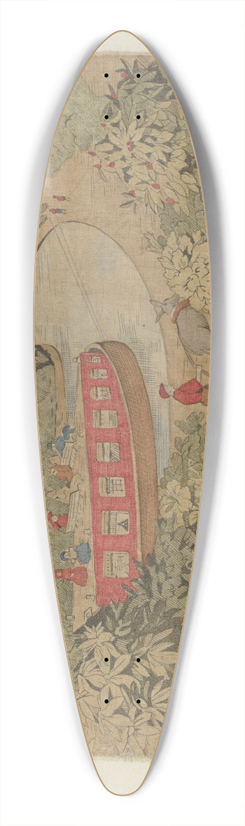 Michael Trekur - Printed Cotton 39.3 inch art pintail longboard deck