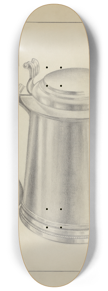 Clayton Braun - Silver Tankard 8.25 inch art skate deck