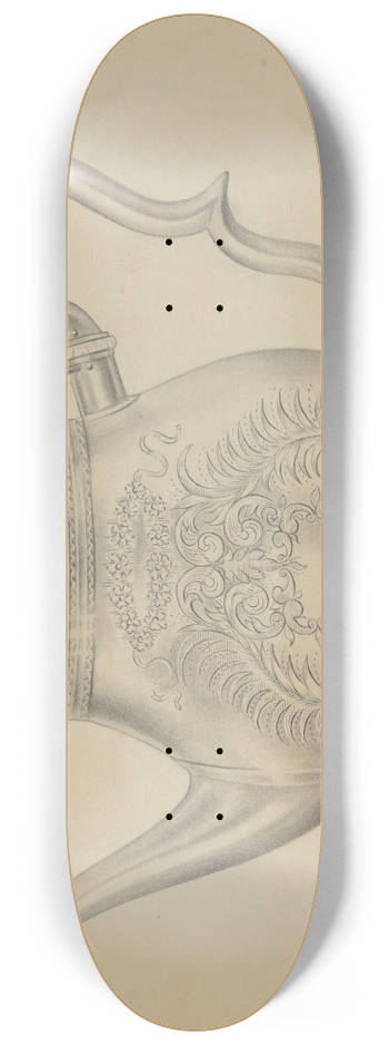 Clayton Braun - Silver Teapot 8.25 inch art skate deck