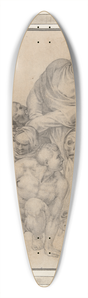 Michelangelo - A Group of the Resurrected after The LastJudgment 39.3 inch art pintail longboard deck