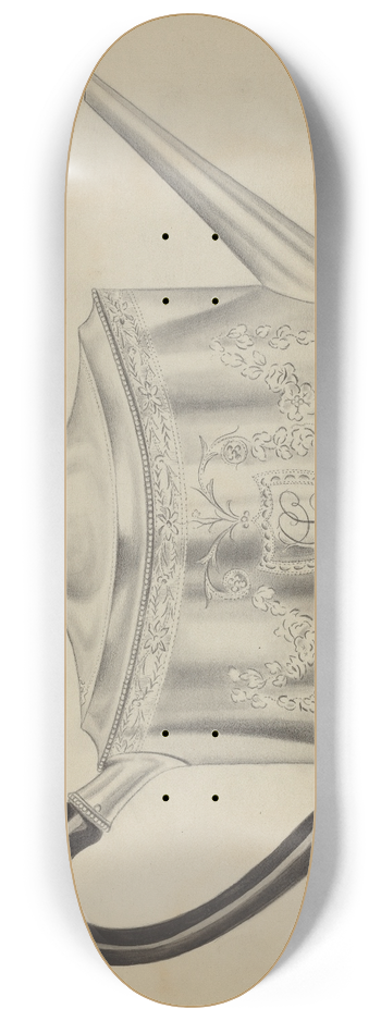 Clayton Braun - Silver Teapot 8.25 inch art skate deck