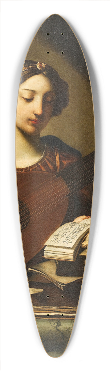 Michele Desubleo - Allegory of the music 39.3 inch art pintail longboard deck