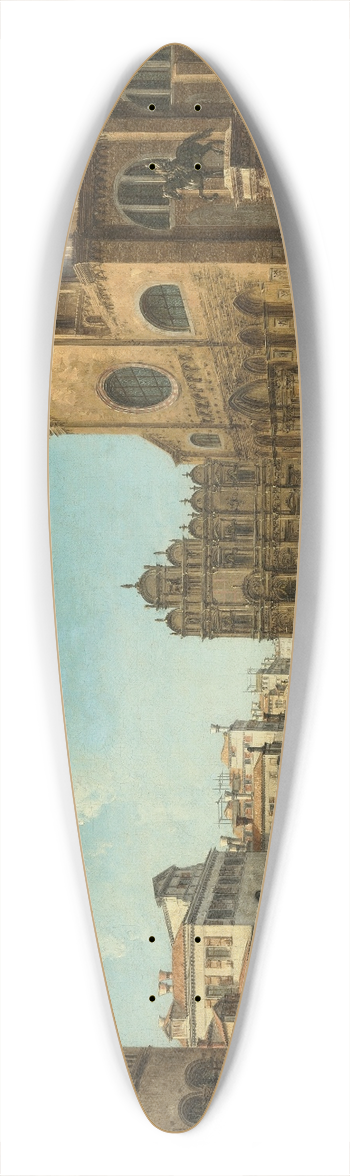 Michele Marieschi - Campo San Giovanni e Paolo, Venice 39.3 inch art pintail longboard deck