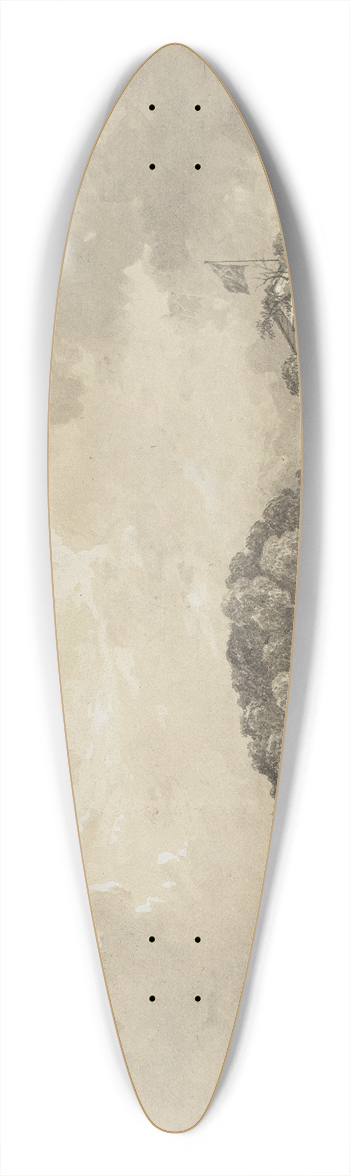 Michel Jean Cazabon - Caledonia and Craig Islands 39.3 inch art pintail longboard deck