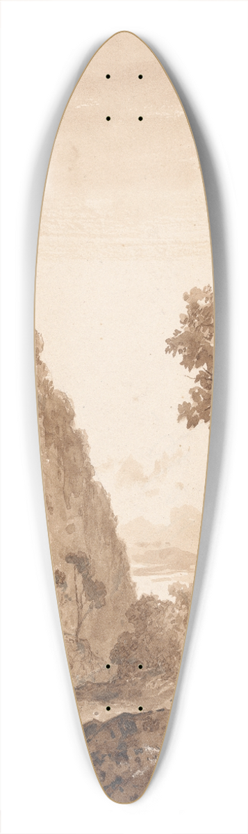 Michel Jean Cazabon - Maraccas Waterfall 39.3 inch art pintail longboard deck