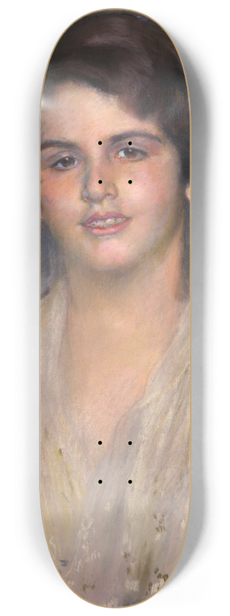 Clemens von Pausinger - Dame mit Pagenschnitt 8.25 inch art skate deck