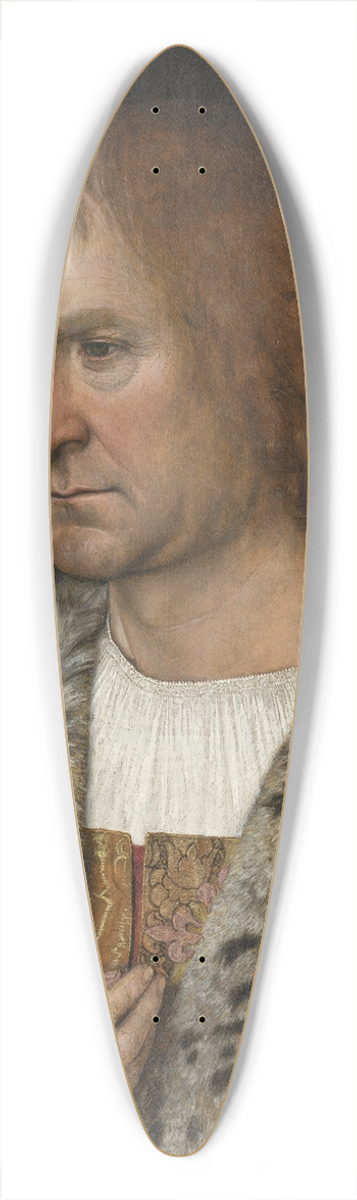 Michel Sittow - Portrait of Diego de Guevara 39.3 inch art pintail longboard deck