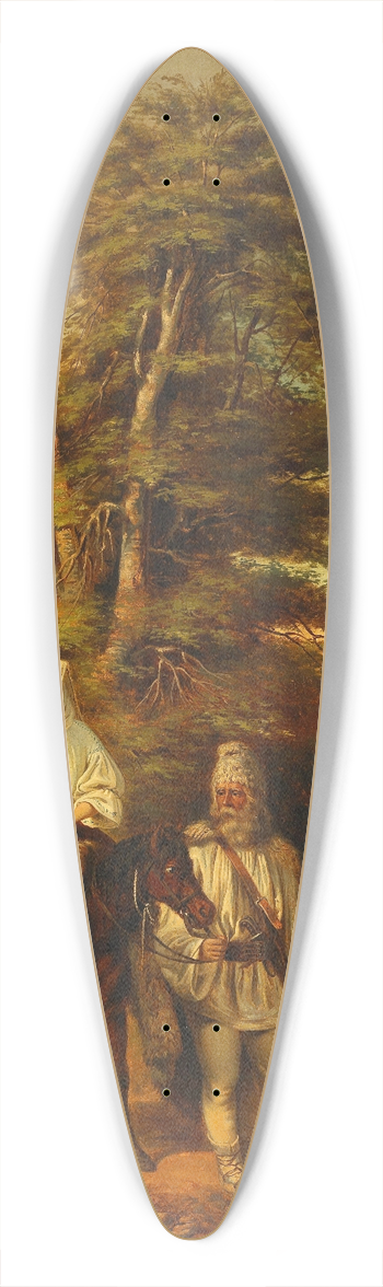 Mikls Barabs - Romanian Family on their Way to Market 39.3 inch art pintail longboard deck
