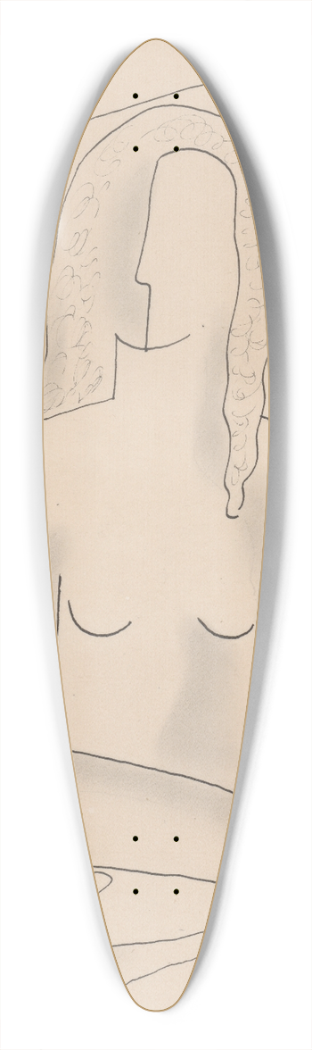 Mikul Galanda - Combing 39.3 inch art pintail longboard deck