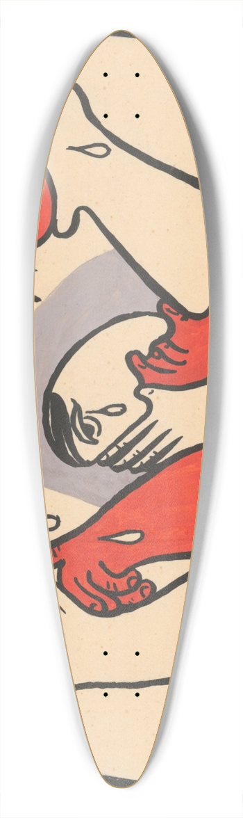 Mikul Galanda - Crying women 39.3 inch art pintail longboard deck