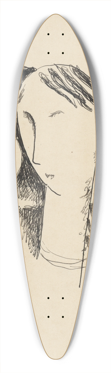 Mikul Galanda - Dve hlavy 39.3 inch art pintail longboard deck