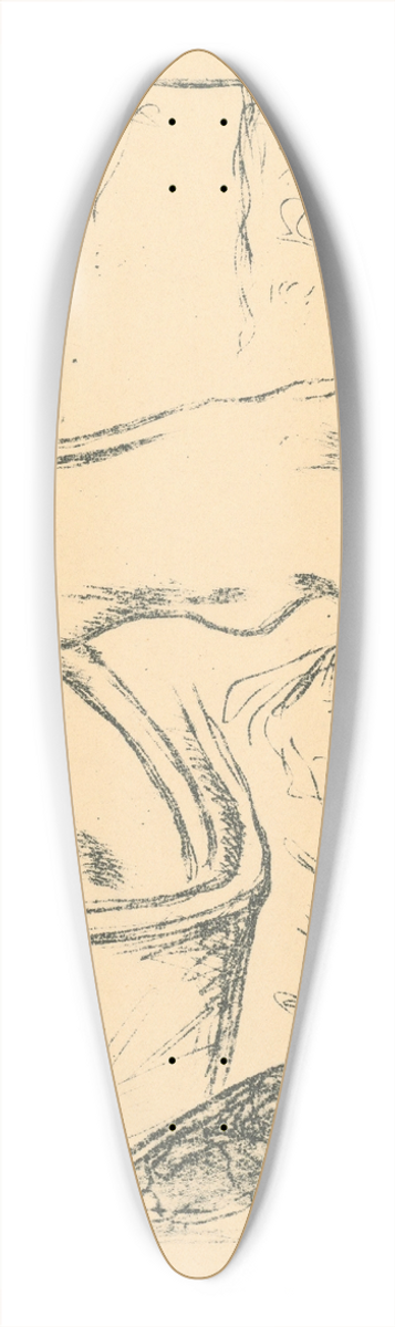 Mikul Galanda - Kpe 39.3 inch art pintail longboard deck