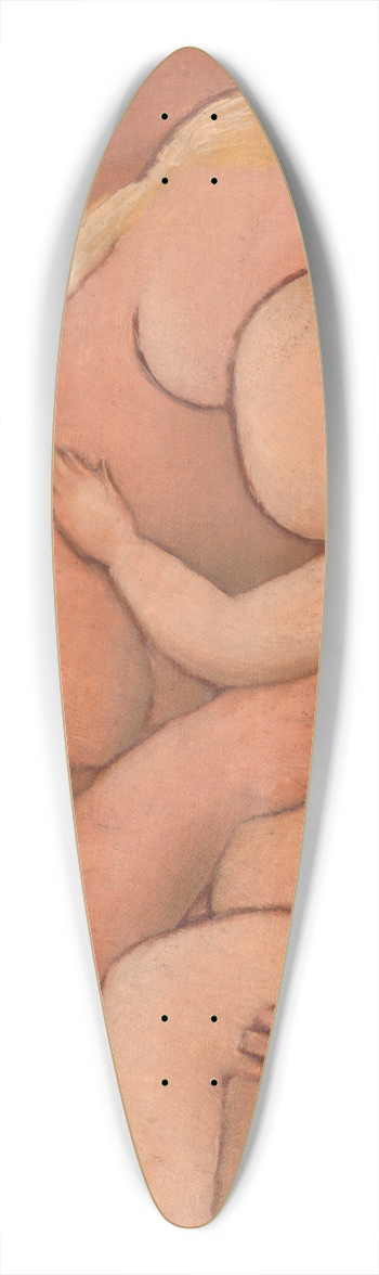 Mikul Galanda - Mother with Child 39.3 inch art pintail longboard deck