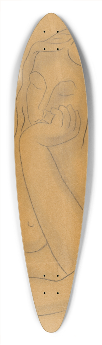 Mikul Galanda - Seated 39.3 inch art pintail longboard deck