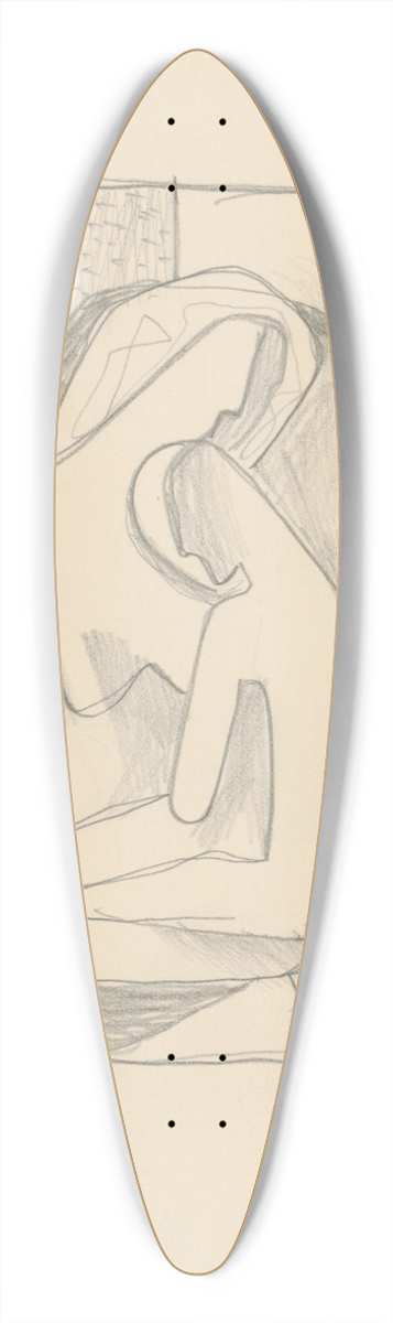 Mikul Galanda - Skicr s rznymi tdijnmi kresbami II 39.3 inch art pintail longboard deck