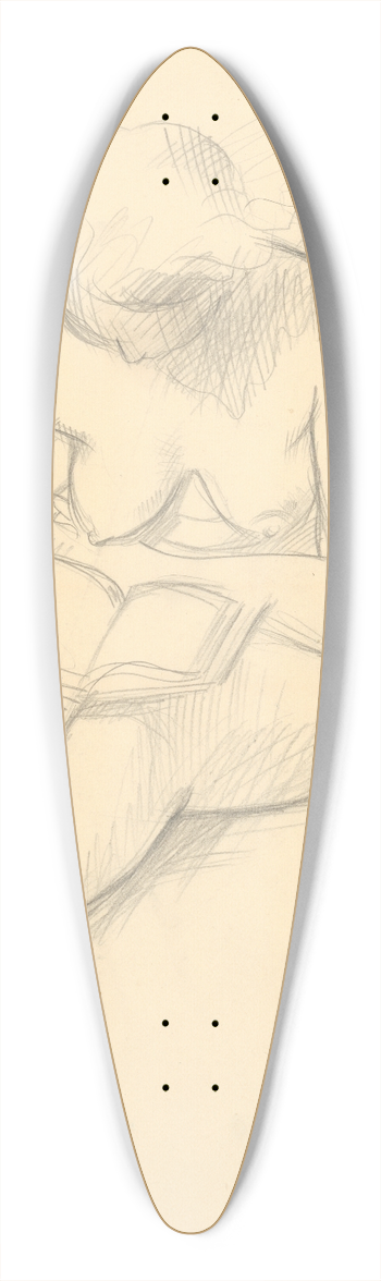 Mikul Galanda - tajca 39.3 inch art pintail longboard deck