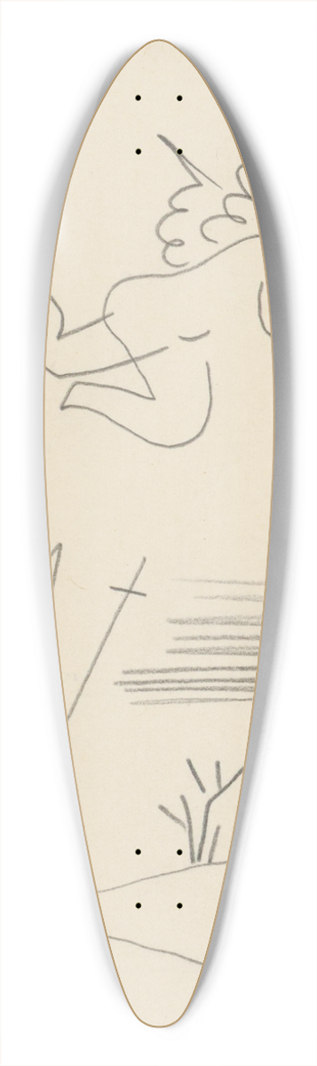 Mikul Galanda - Traja krli 39.3 inch art pintail longboard deck