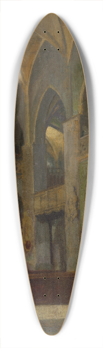 Milan Florin - Inside The Church Of St. James In Levoa 39.3 inch art pintail longboard deck