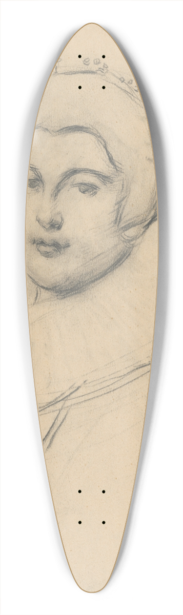 Milan Thomka Mitrovsk - A study of a womans head according to a miniature in the PITTI gallery 39.3 inch art pintail longboard deck