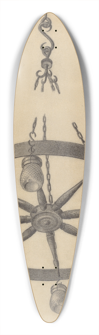 Mildred Ford - Chandelier 39.3 inch art pintail longboard deck