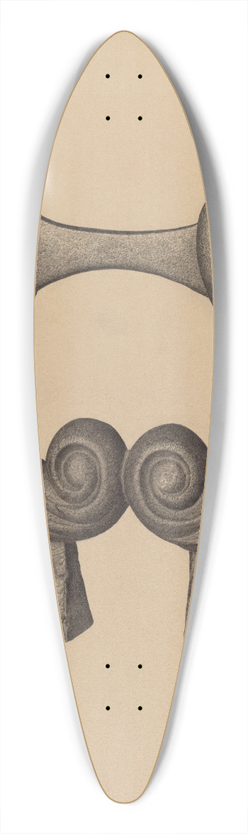 Milton Grubstein - Foot Scraper 39.3 inch art pintail longboard deck