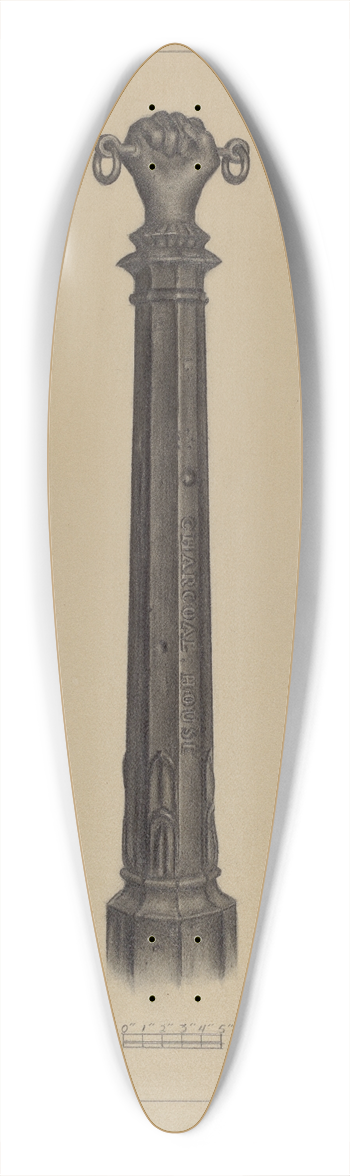 Milton Grubstein - Hitching Post 39.3 inch art pintail longboard deck