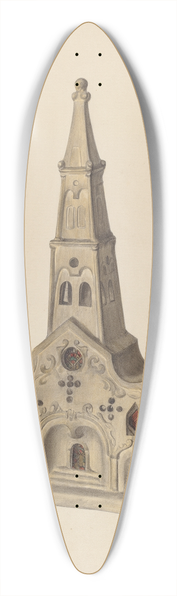Mina Lowry - Church 39.3 inch art pintail longboard deck