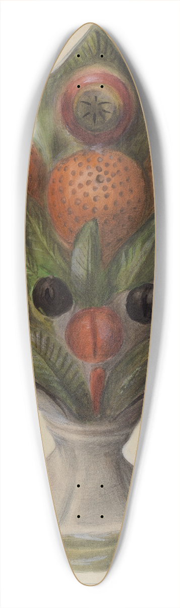 Mina Lowry - Pa. German Chalkware Mantel Stop 39.3 inch art pintail longboard deck